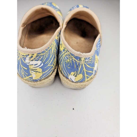 Dansko Womens Victoria Tahiti Blue Yellow Floral Canvas Clogs Size 39 8.5-9 US - Picture 5 of 8